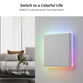 Sonoff T53C-WiFi Smart Wall Touch Switch 3-Button White