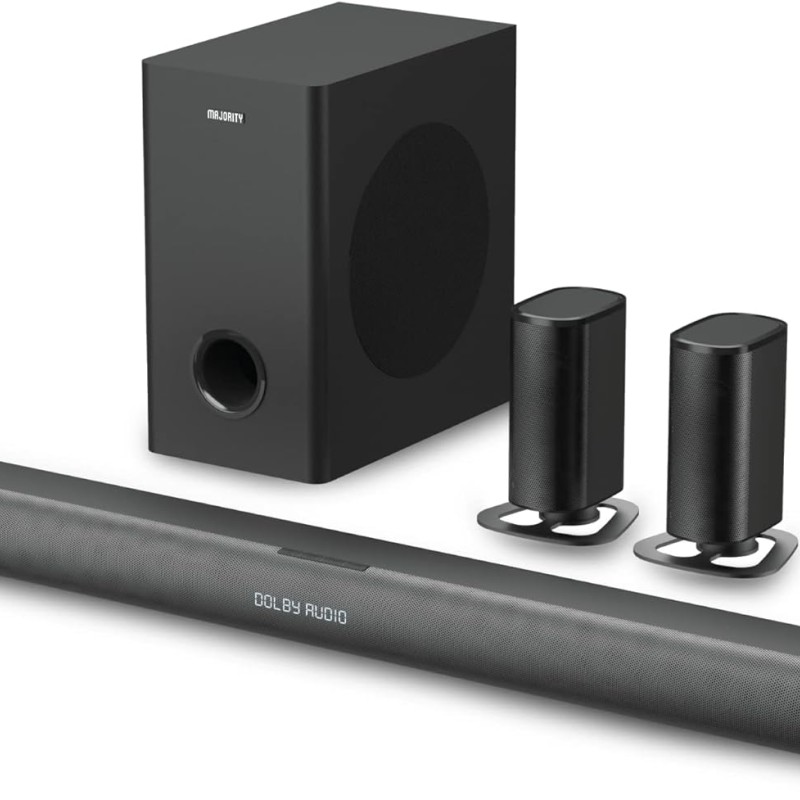 Majority EVEREST 5.1 Soundbar 300W with Detachable Wireless Satellite Speakers & Wireless Subwoofer