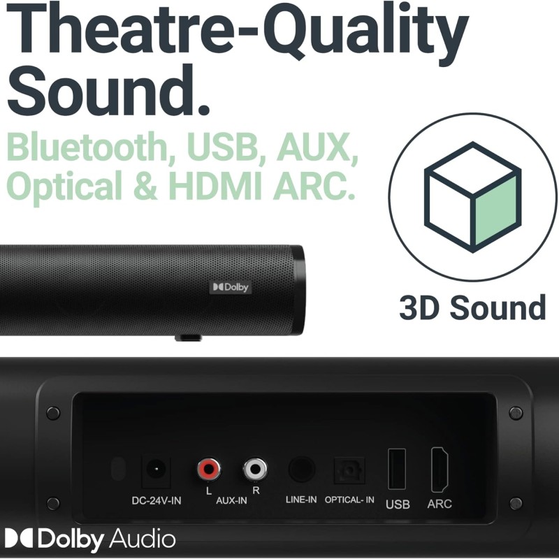 Majority EVEREST 5.1 Soundbar 300W with Detachable Wireless Satellite Speakers & Wireless Subwoofer