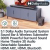 Majority EVEREST 5.1 Soundbar 300W with Detachable Wireless Satellite Speakers & Wireless Subwoofer