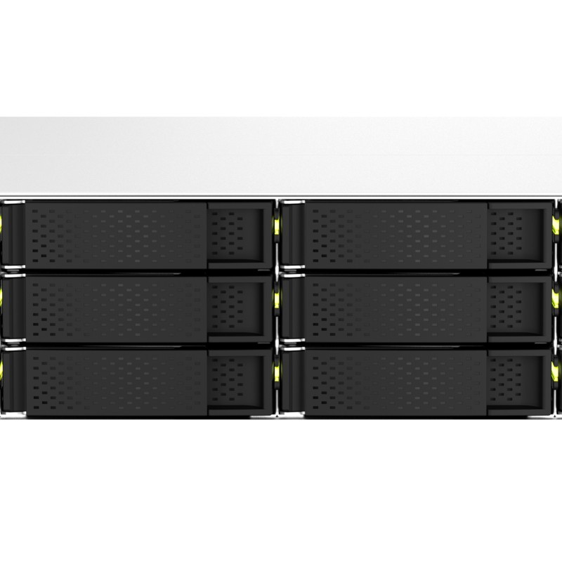 QNAP NAS 12-Bay Rackmount Intel Quad-Core, 8GB RAM, Redundant PSU, PCIe Slot & Dual 2.5GbE Ports TS-1264U-RP