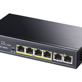 Cudy FS1006P 4-Port FE PoE Switch + 2 FE Uplink 60W with UK Plug