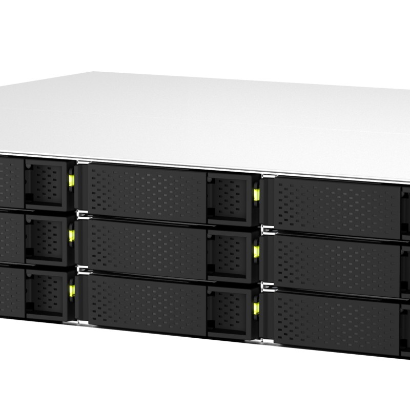 QNAP NAS 12-Bay Rackmount Intel Quad-Core, 8GB RAM, Redundant PSU, PCIe Slot & Dual 2.5GbE Ports TS-1264U-RP