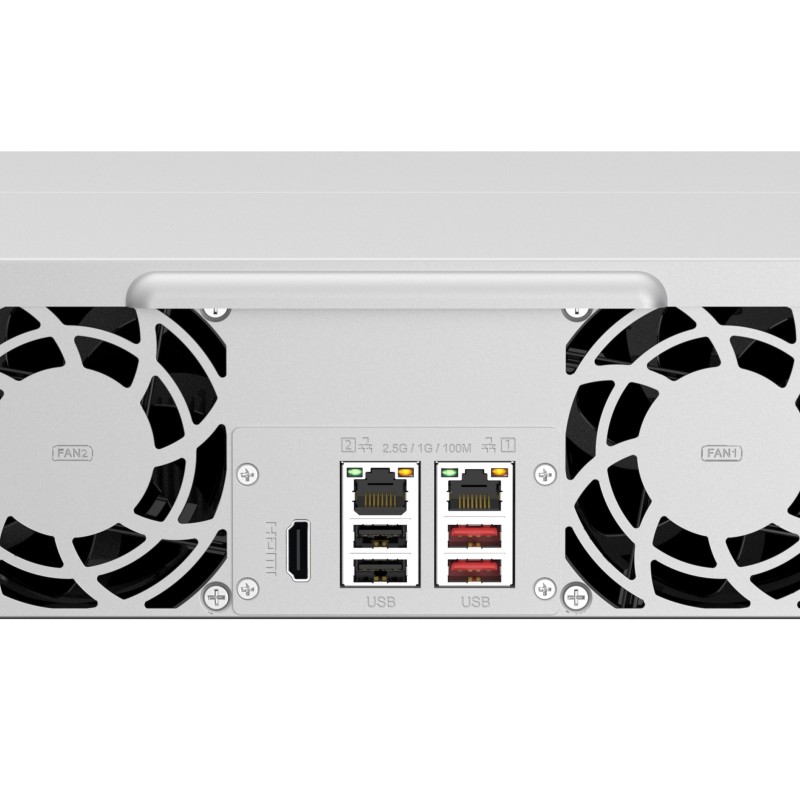 QNAP NAS 12-Bay Rackmount Intel Quad-Core, 8GB RAM, Redundant PSU, PCIe Slot & Dual 2.5GbE Ports TS-1264U-RP