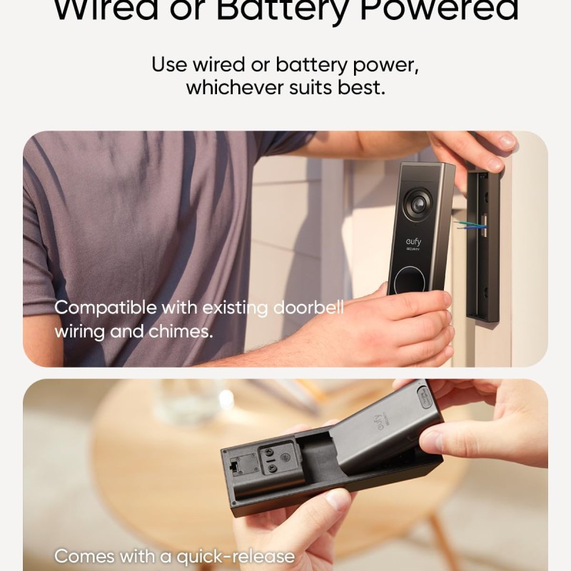 Anker Eufy Security Video Doorbell E340 Dual Camera With Edge HomeBase Mini