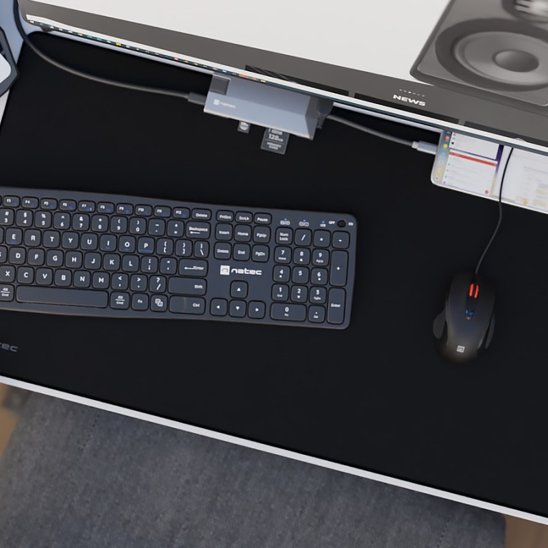 Natec COLORS SERIES XL Mousepad Obsidian Black