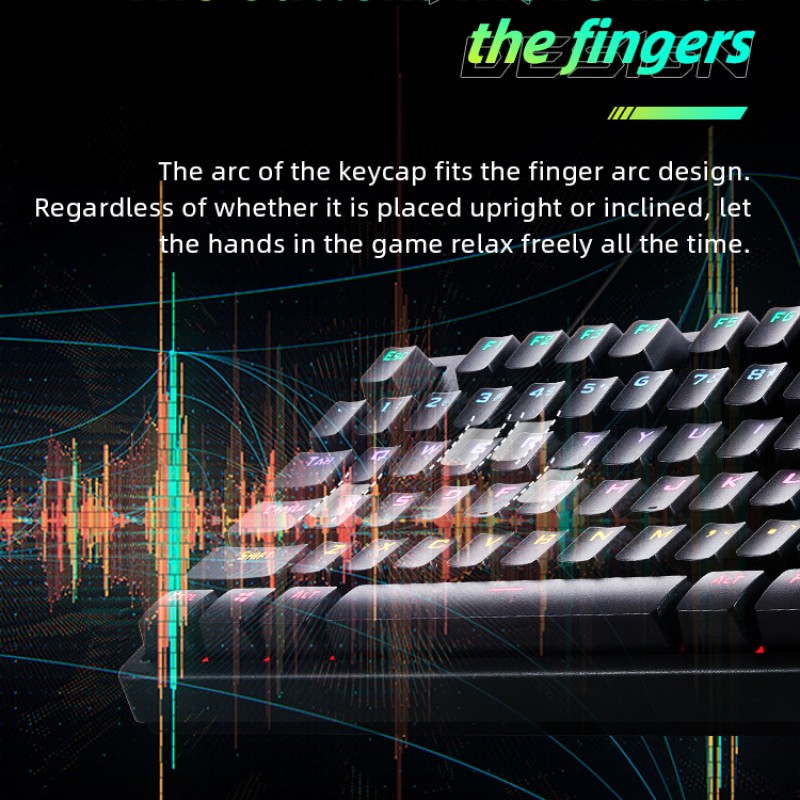 Thunderobot KG3089R Black Mechanical Gaming Keyboard 89 Red Switch Keys