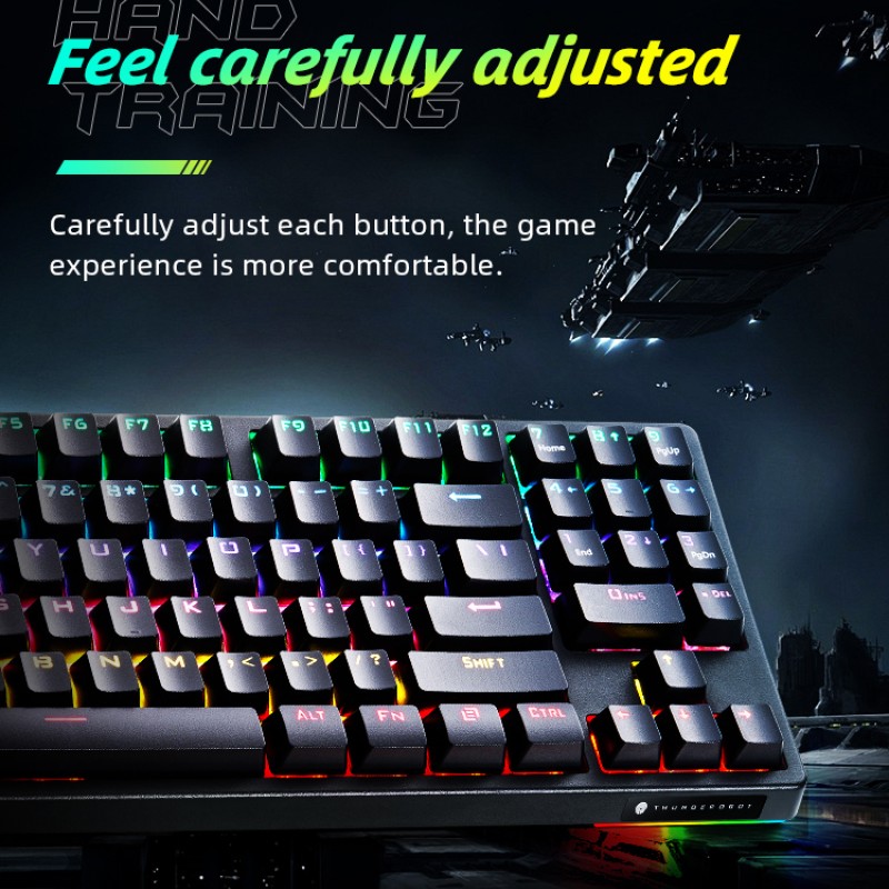 Thunderobot KG3089R Black Mechanical Gaming Keyboard 89 Red Switch Keys