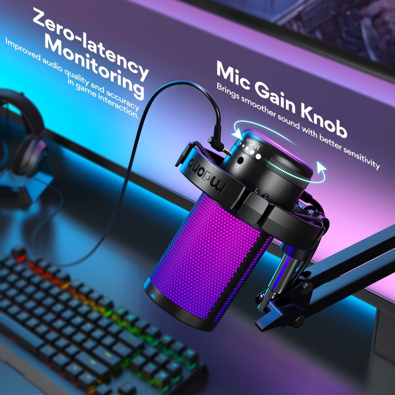 Maono DGM20S USB Condenser Microphone with Boom Arm