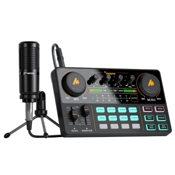 Maono AM200S1 Streaming Audio Mixer Console with Microphone Bundle