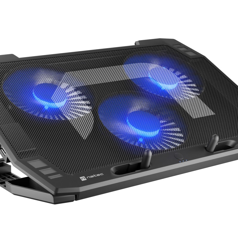 Natec ORIOLE Laptop Cooling Stand 17.3'' with 3 Fans/LED/2xUSB