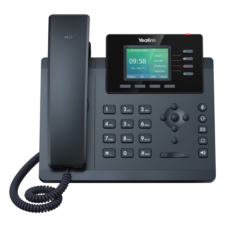 Yealink IP Phone Desktop PoE 2.4'' Gigabit, Color Screen, USB & Wi-Fi T34W