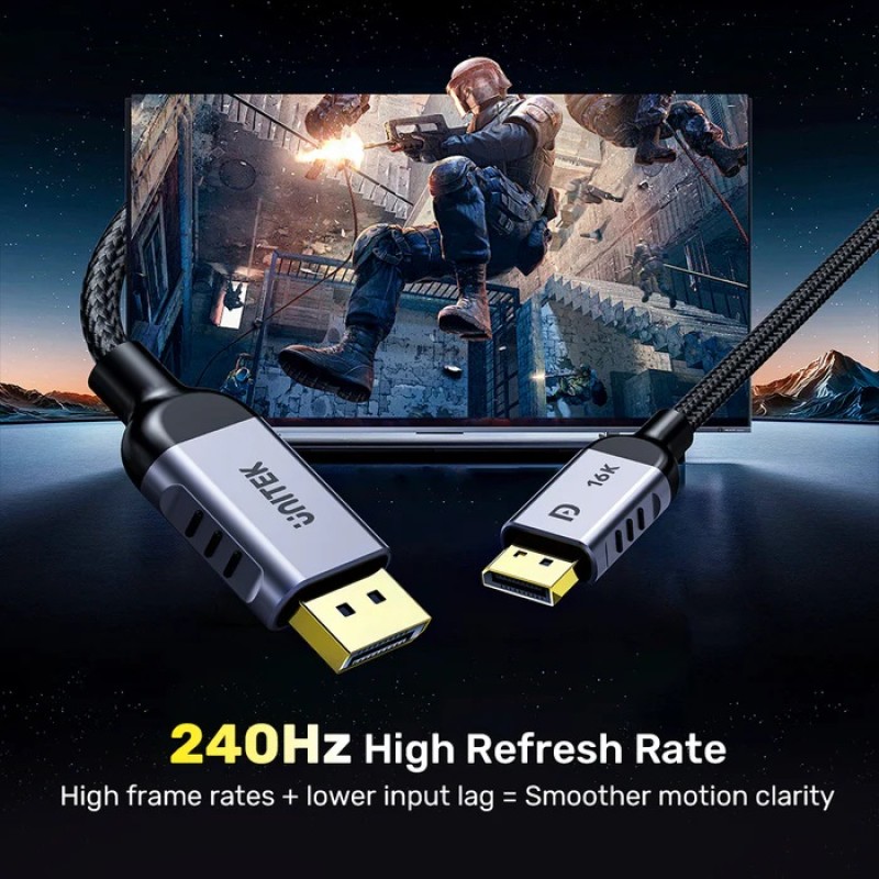 Unitek DisplayPort 2.1 Cable 8K 120Hz 3.0m C1626GY01-3M