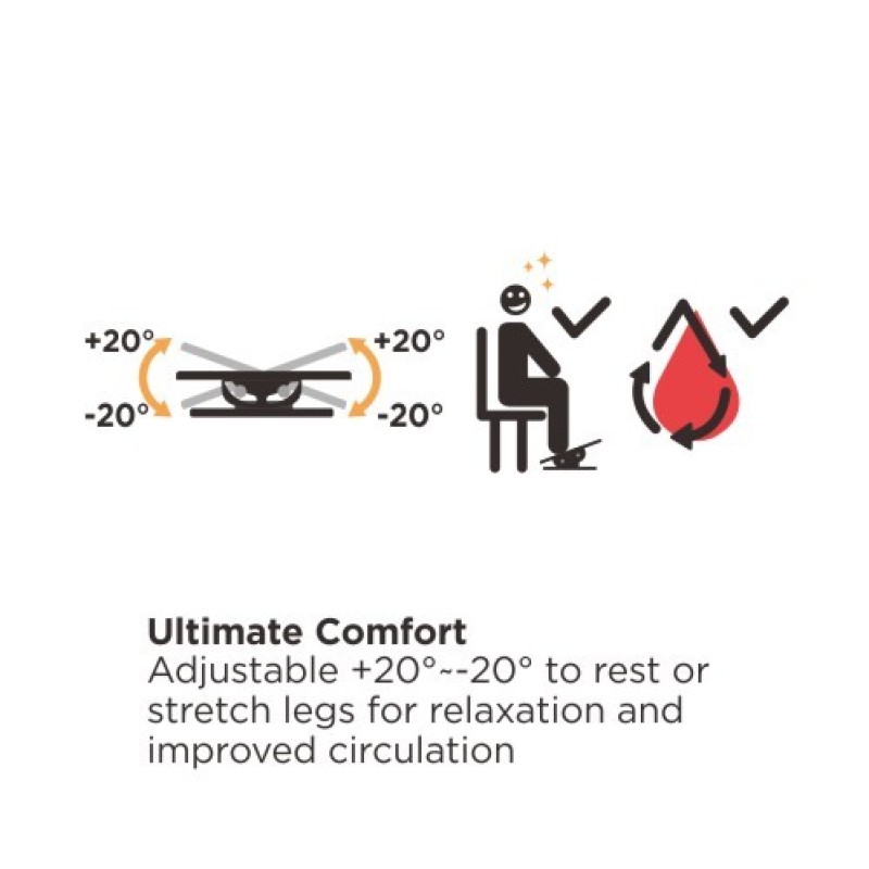 Brateck Ergonomic Foot Rest FR-11B Black