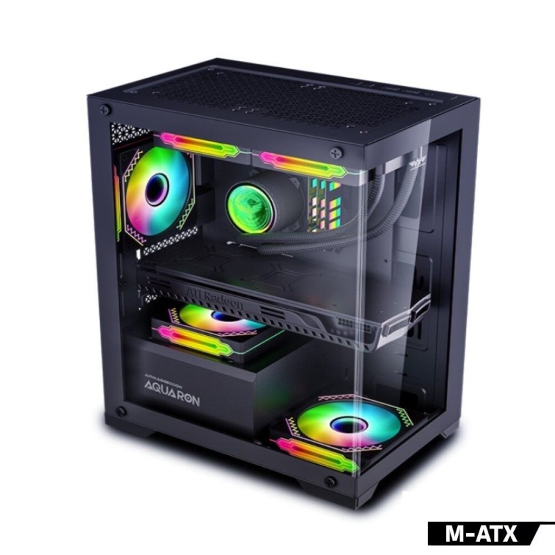 Armaggeddon Aquaron Micro ATX Gaming Case Black Armaggeddon Aquaron Micro ATX Gaming Case Black