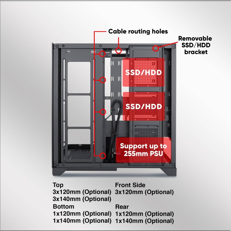 Armaggeddon Aquaron Xtreme EATX Gaming Case Black