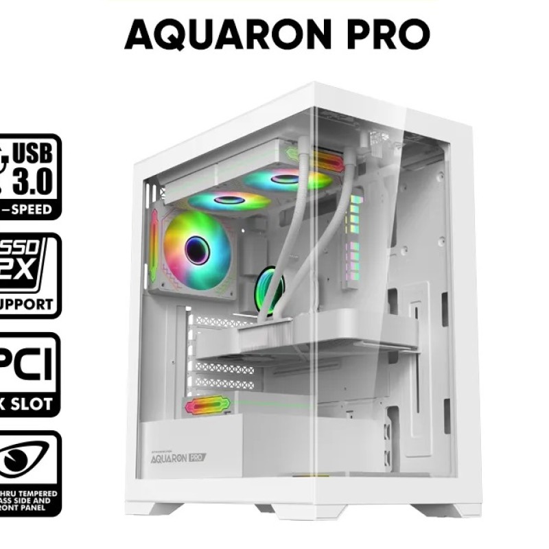 Armaggeddon Aquaron Pro ATX Gaming Case White