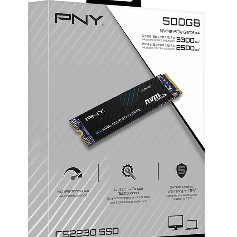 PNY SSD M.2 NVMe PCIe Gen3 500GB CS2230