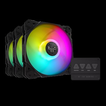 ASUS Gaming Fan ARGB Triple Kit with Controller TF120 Black ASUS Gaming Fan ARGB Triple Kit with Controller TF120 Black