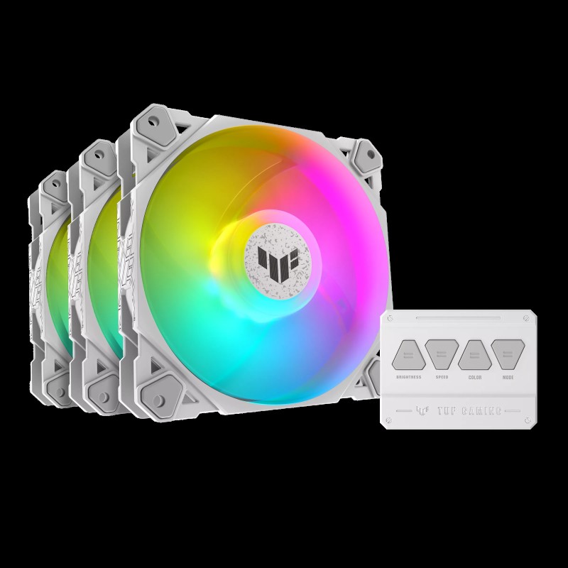 ASUS Gaming Fan ARGB Triple Kit with Controller TF120 White