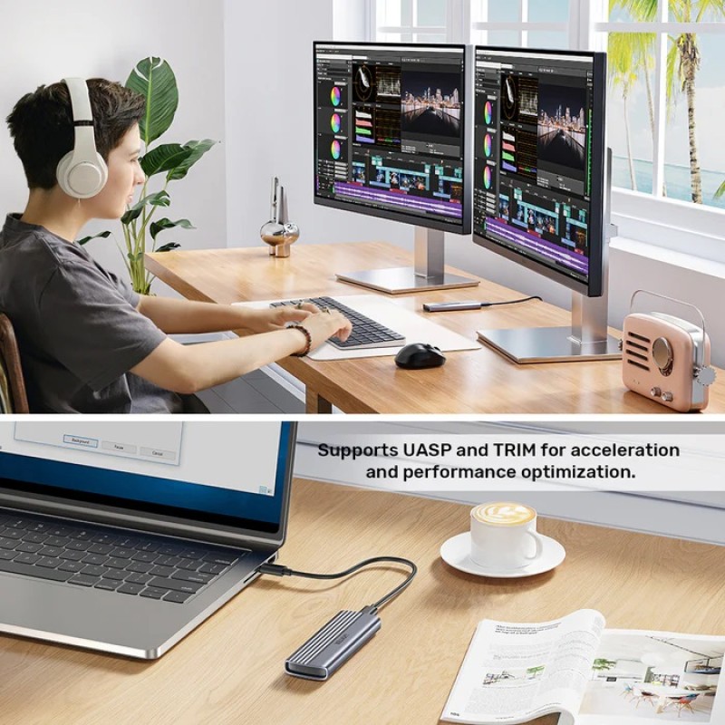 Unitek USB-C NVME/PCIe Enclosure 10Gbps S1241B