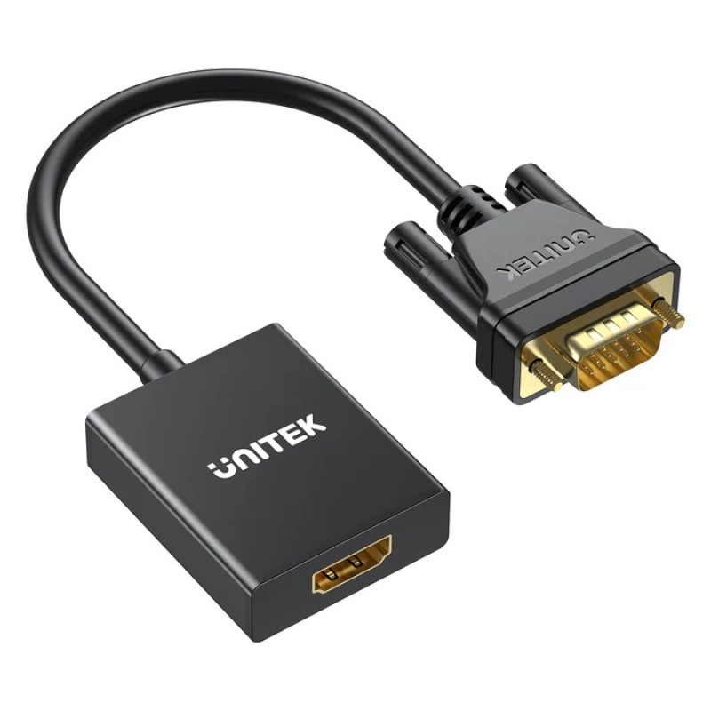 Unitek Converter VGA to HDMI Adapter w/Audio & Power Port