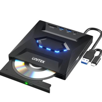 Unitek Optical External Drive & 5in1 USB Hub T1037A