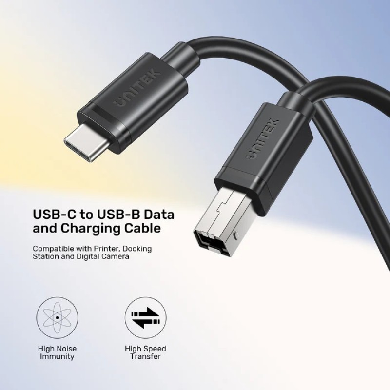 Unitek USB-C 2.0 to USB-B Printer Cable 1.0m
