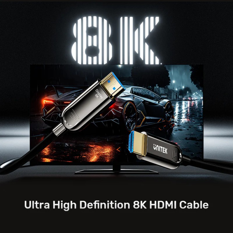 Unitek Fiber Optic HDMI 2.1 Cable 8K60Hz 50.0m C11085GY-50M