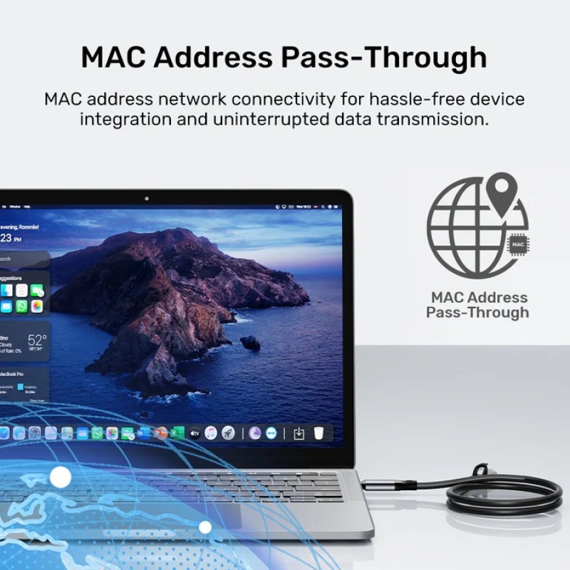 Unitek Converter USB-C to Gigabit Ethernet Cable 3.0m C18148AGY-3M