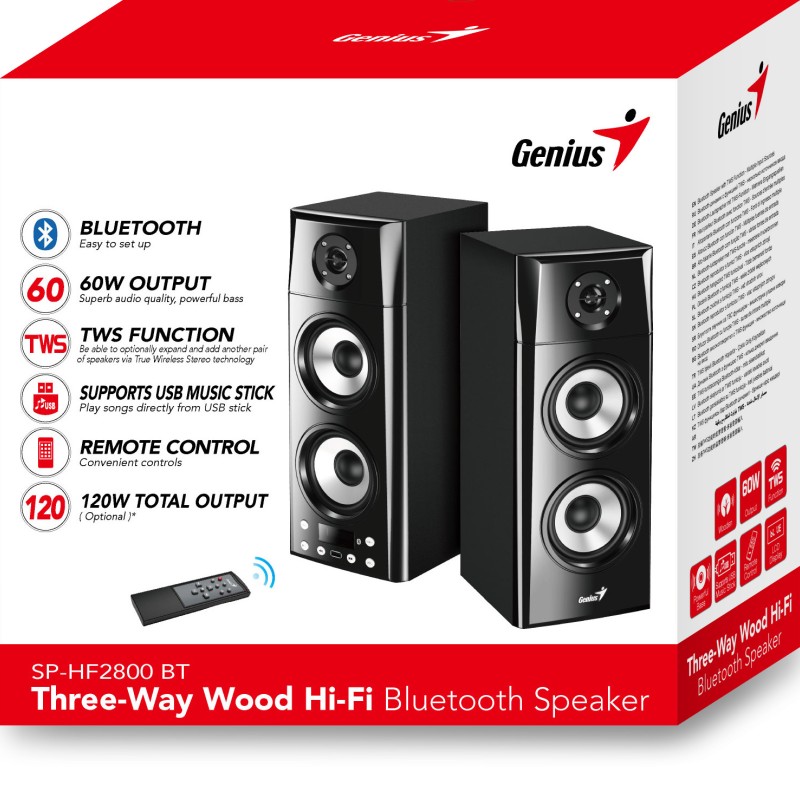 Genius PC Speakers 2.0 2x4'' 60W USB&BT SP-HF2800 BT
