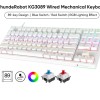 Thunderobot KG3089R White Mechanical Gaming Keyboard 89 Red Switch Keys