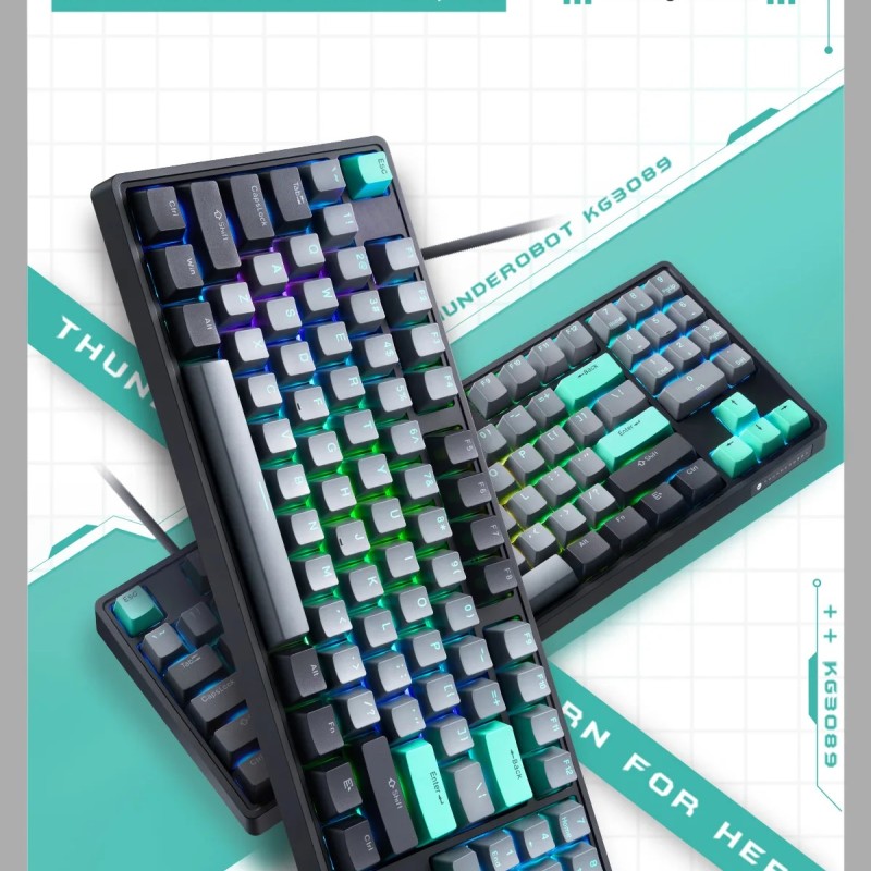 Thunderobot KG3089 Black Mechanical Gaming Keyboard 89 Red Switch Keys