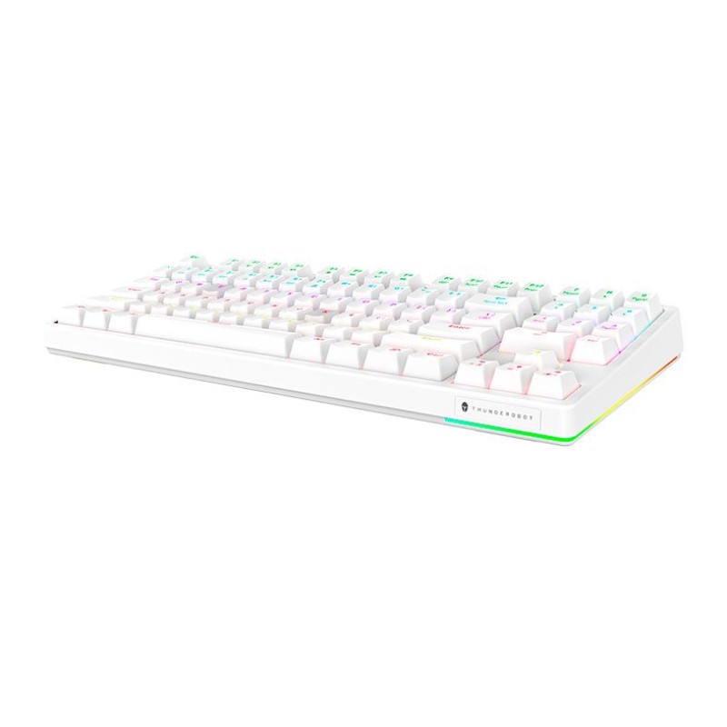 Thunderobot KG3089R White Mechanical Gaming Keyboard 89 Red Switch Keys