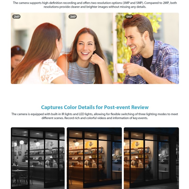 Dahua IP 3.0MP 4.0mm Wifi PT Dome Dual Illumination P3AE-PV