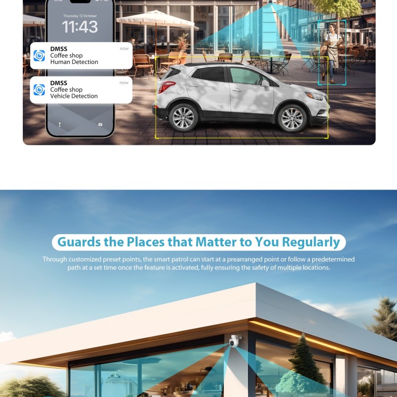 Dahua IP 3.0MP 3.6mm Wifi PT Dome Dual Illumination P3B-PV