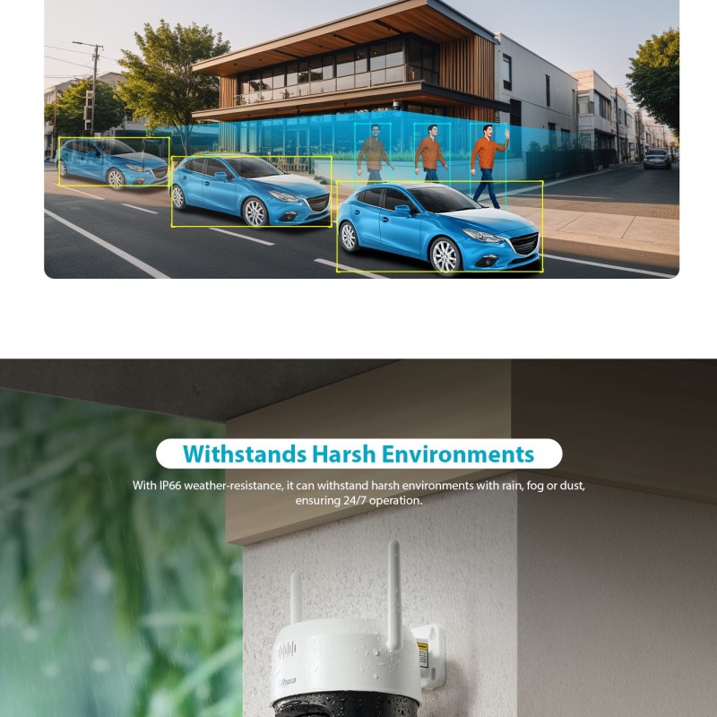 Dahua IP 5.0MP 4.0mm Wifi PT Dome Dual Illumination SD-P5AE-PV