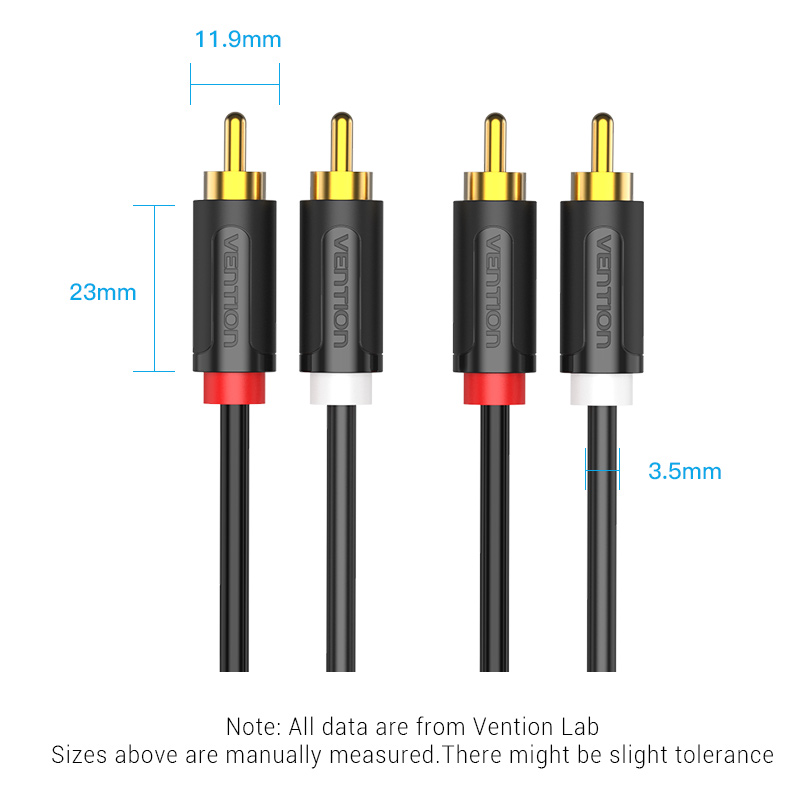 Vention AUDIO 2RCA to 2RCA M-M Cable 1.5m BCMBG