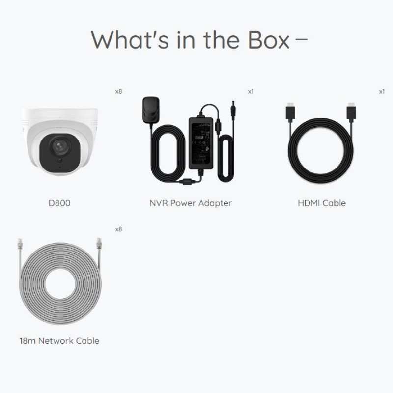 Reolink KIT 16xChNVR+8x8MP Dome+4TB RLK16-800D8-8MP