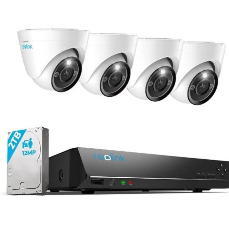 Reolink KIT 8xChNVR+4x12MP Dome+2TB NVR RLK8-1200D4-A