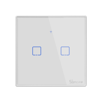 Sonoff T2EU2C-TX WiFi Smart Wall Touch Switch 2-Button White