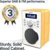 Majority BARTON FM/DAB Radio with Dual Alarm & LED Display (Oak)