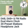 Majority BARTON FM/DAB Radio with Dual Alarm & LED Display (Oak)