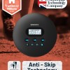 Majority Oakcastle CD100 Portable & USB-C Rechargeable CD Player with Bluetooth incl Free Earphones