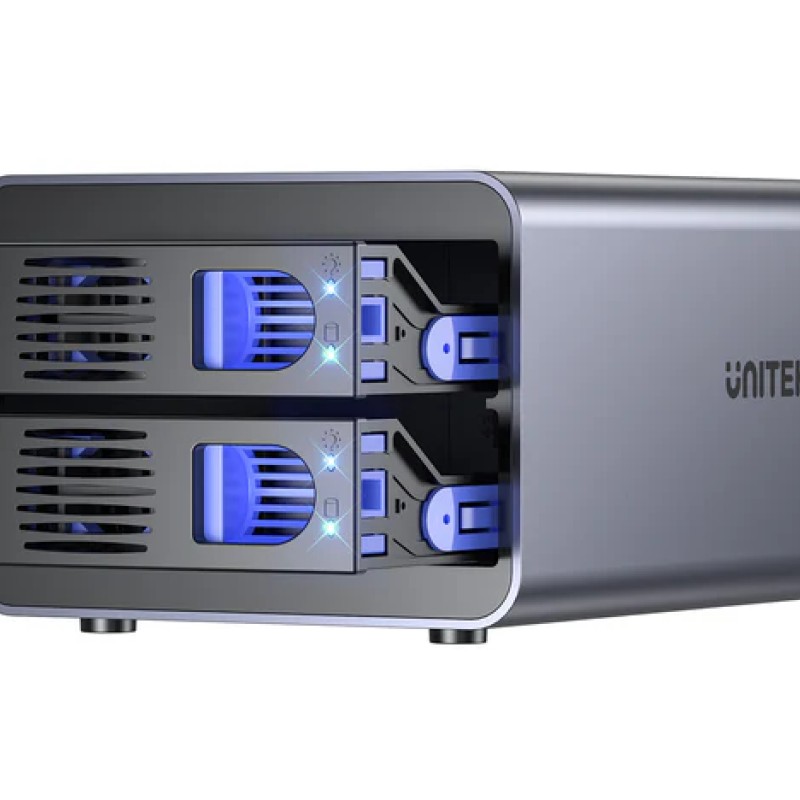 Unitek USB-C 2-Bay External SATA HDD Enclosure with RAID S1308C