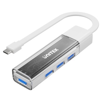 Unitek USB-C/USB-A Hub 4xUSB-A Ports Bi-Directional Detachable USB Cable H1319A