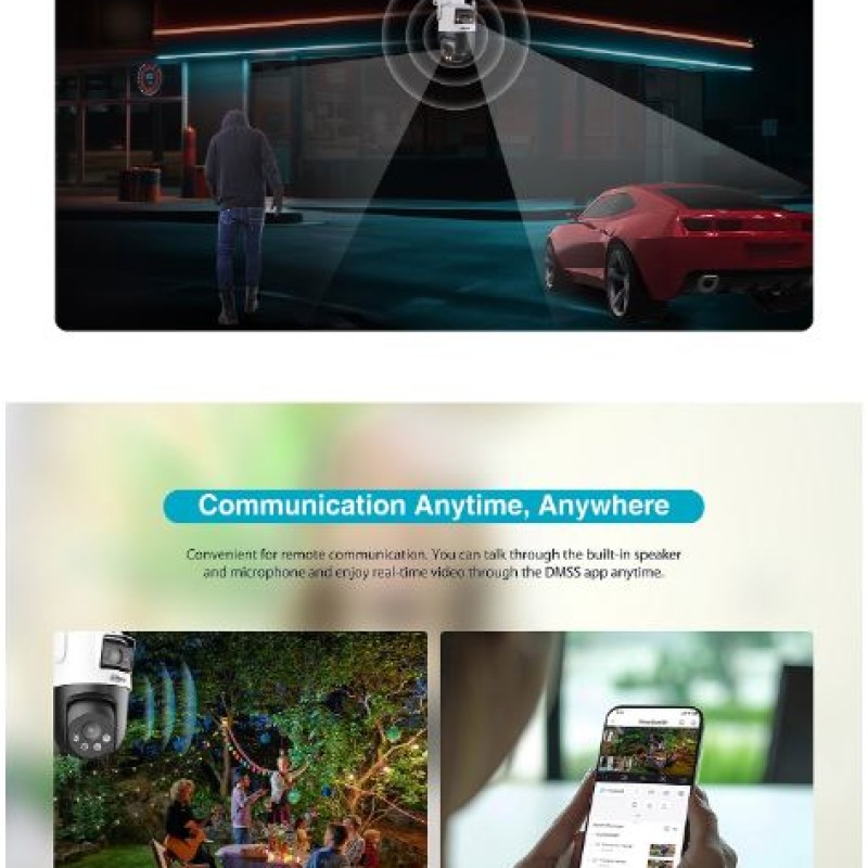 Dahua IP 5.0MP Wifi PT Dome Dual Illumination Dual Lens P5D-5F-PV