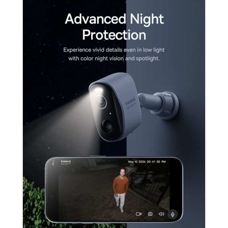 Baseus Security N1 plus Outdoor Camera 2K 2-Cam Kit White