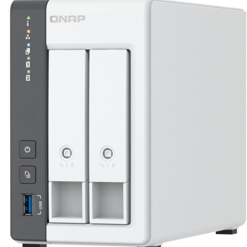 QNAP NAS 2-Bay Tower ARM Quad-Core, 4GB RAM, 2.5GbE & USB One-Touch Copy Button TS-216G