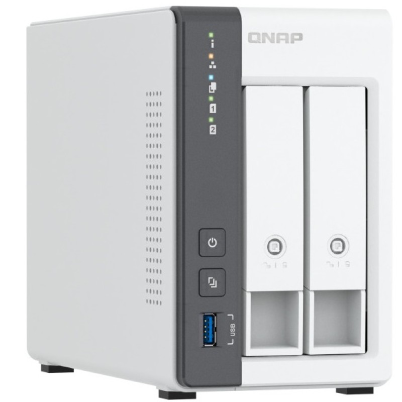 QNAP NAS 2-Bay Tower ARM Quad-Core, 4GB RAM, 2.5GbE & USB One-Touch Copy Button TS-216G
